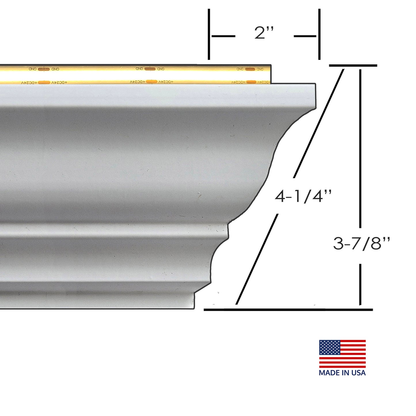 LIT Molding peel and stick led ack lit crown molding