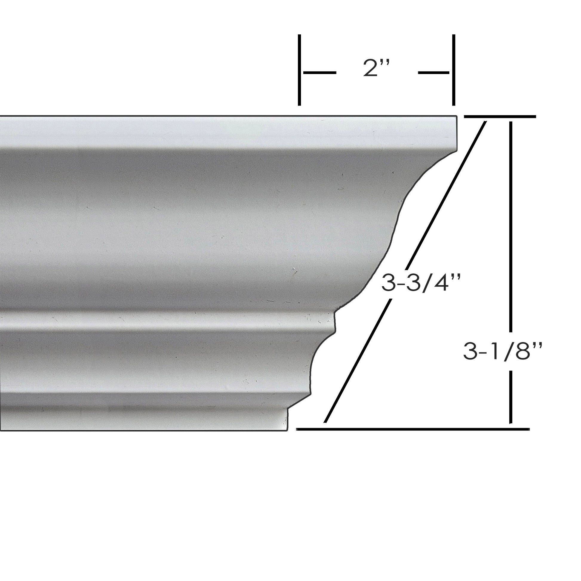 3 3/4" Peel and stick easy crown molding.