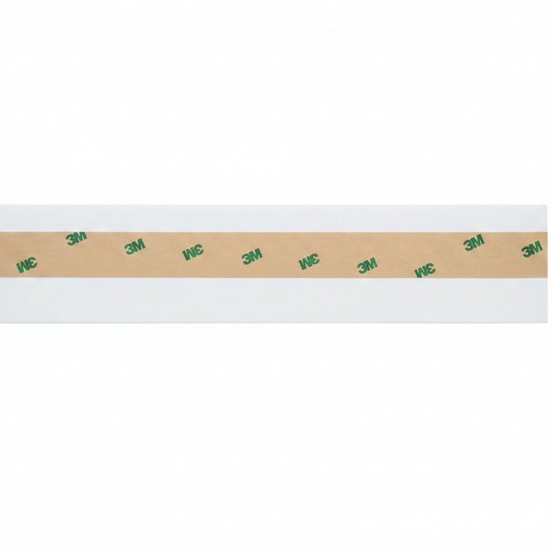 Top view of easy crown molding showing the 3M adhesive strip