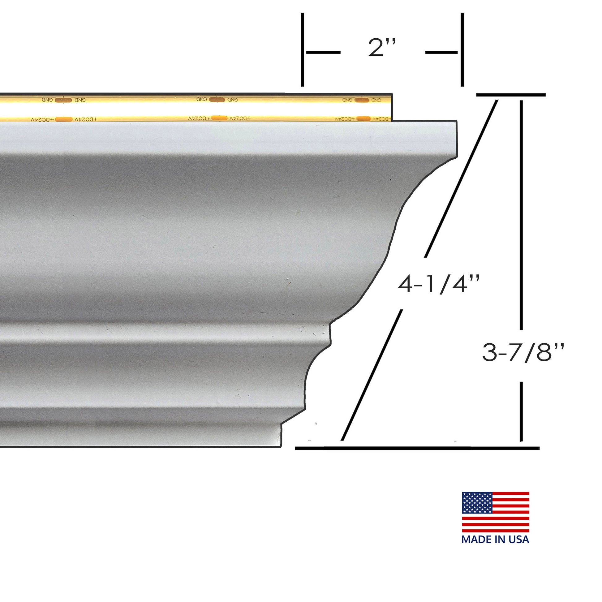 LIT Molding peel and stick led ack lit crown molding