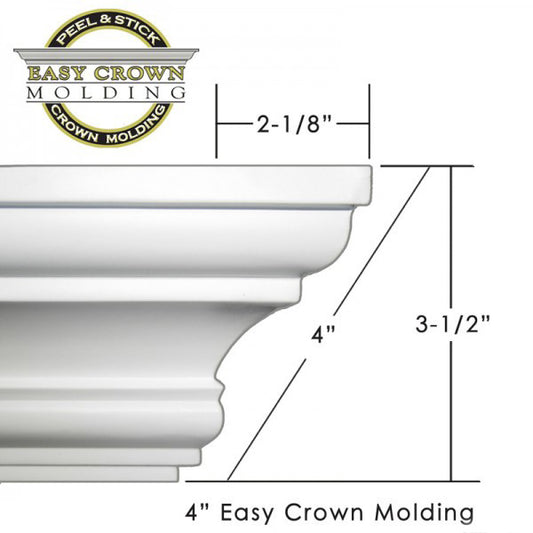 4" Easy Crown Molding 121' kit
